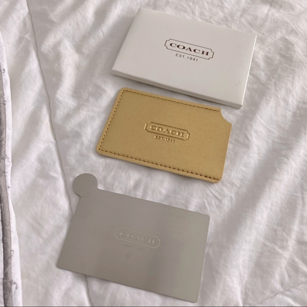 New Coach Pocket Purse Mirror with Holder Case